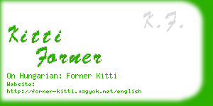 kitti forner business card